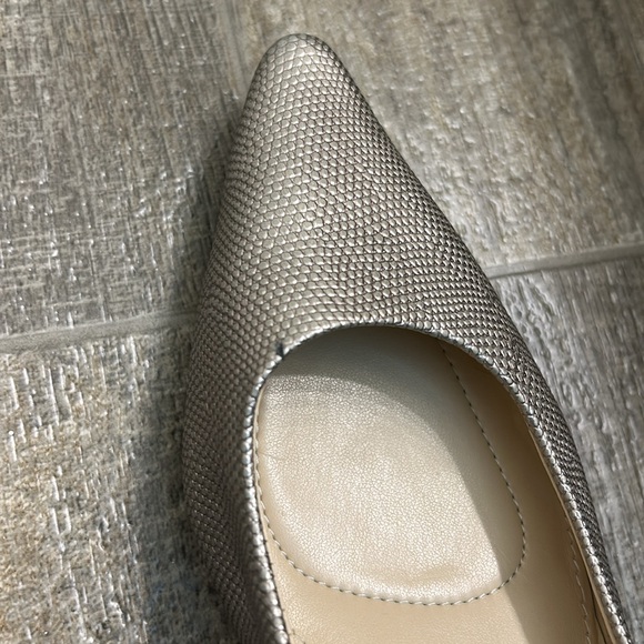 Calvin Klein Silver Heels with Pointed Toe and Low Heel - Picture 4 of 4
